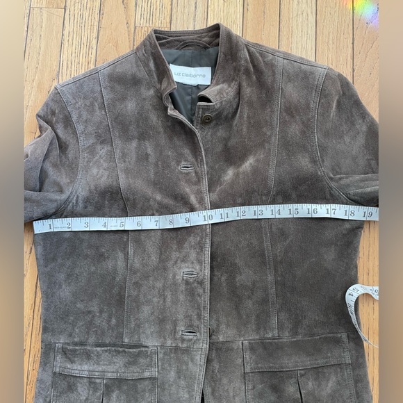 Liz Claiborne Vintage Suede coat/ blazer size M oversized small - Picture 10 of 11